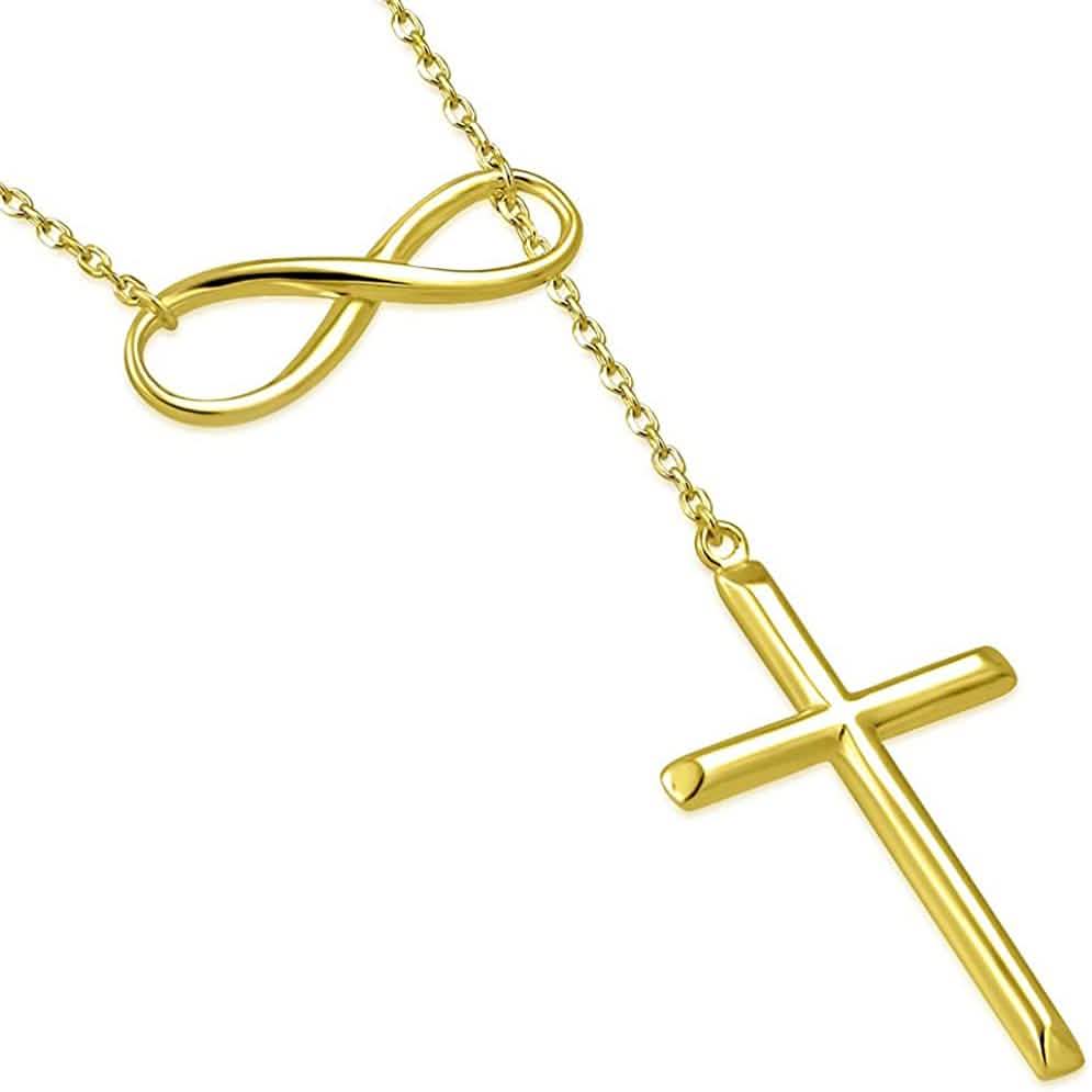 Collier Lariat Croix
