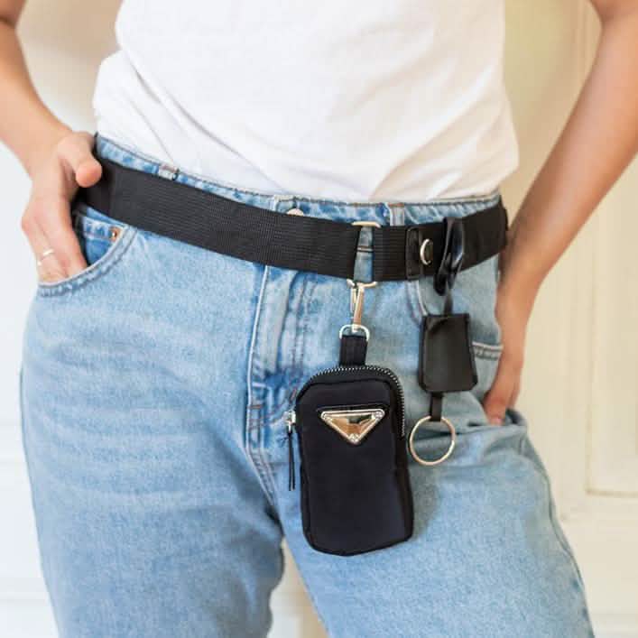 Sac à bandoulière avec chaîne et pochette porte-clés