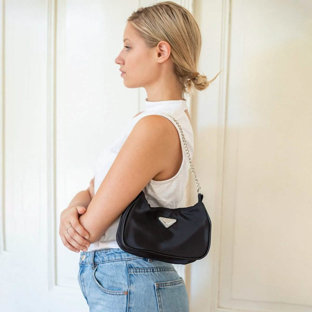 Sac à bandoulière avec chaîne et pochette porte-clés