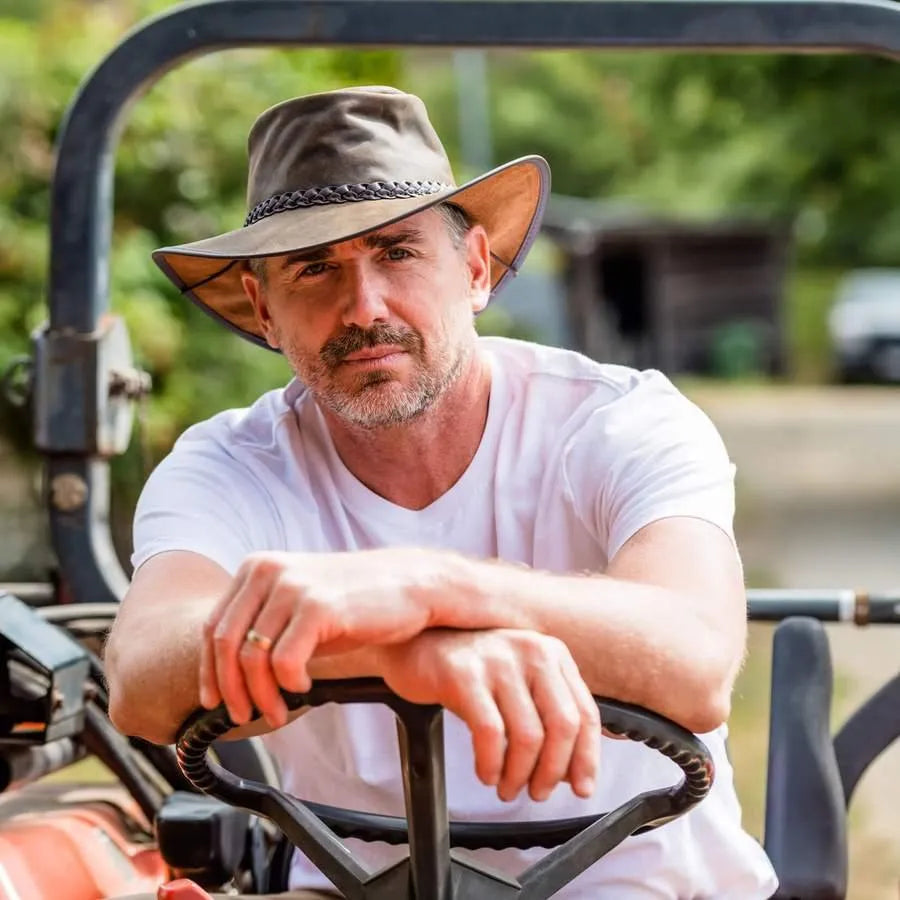Chapeau australien en cuir Head'n Home Crusher