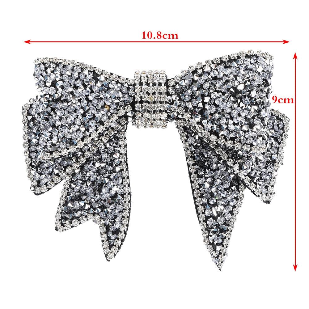 Grandes pinces à cheveux en cristal avec nœud pour femmes filles, accessoires de cheveux, épingles à cheveux en strass, pinces à cheveux en plastique, barrettes rétro, coiffure, magnifiques accessoires de cheveux pour femmes