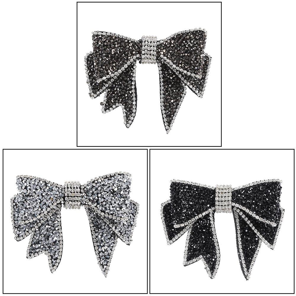 Grandes pinces à cheveux en cristal avec nœud pour femmes filles, accessoires de cheveux, épingles à cheveux en strass, pinces à cheveux en plastique, barrettes rétro, coiffure, magnifiques accessoires de cheveux pour femmes