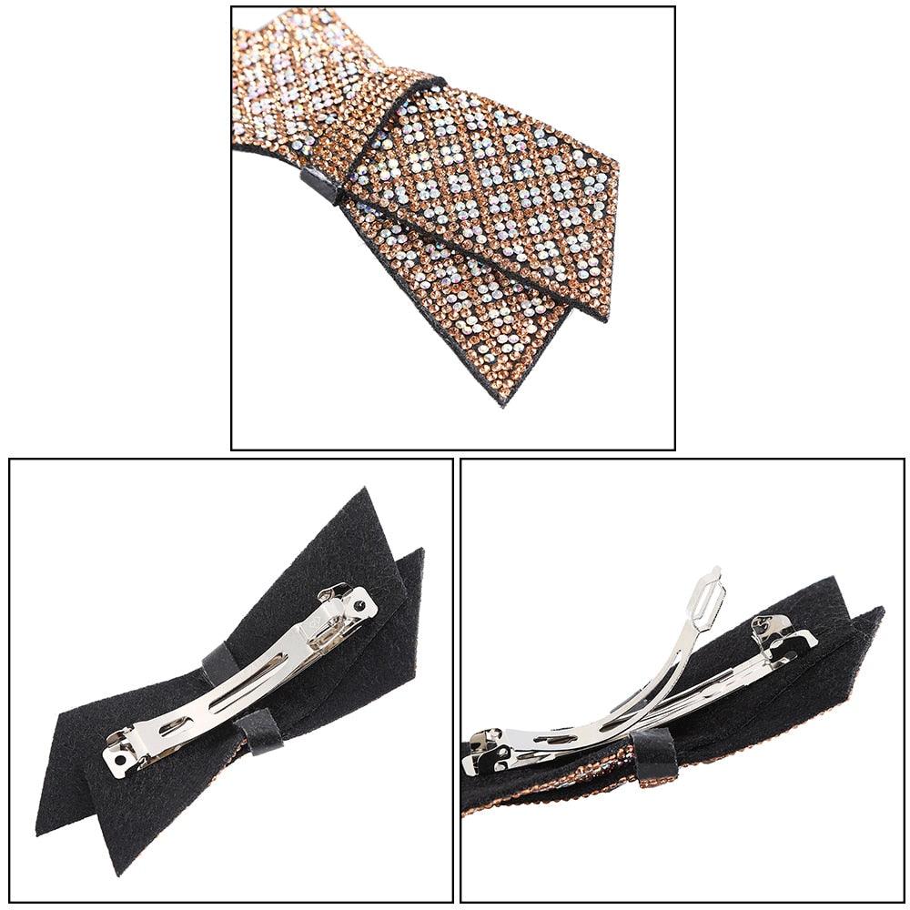 Grandes pinces à cheveux en cristal avec nœud pour femmes filles, accessoires de cheveux, épingles à cheveux en strass, pinces à cheveux en plastique, barrettes rétro, coiffure, magnifiques accessoires de cheveux pour femmes