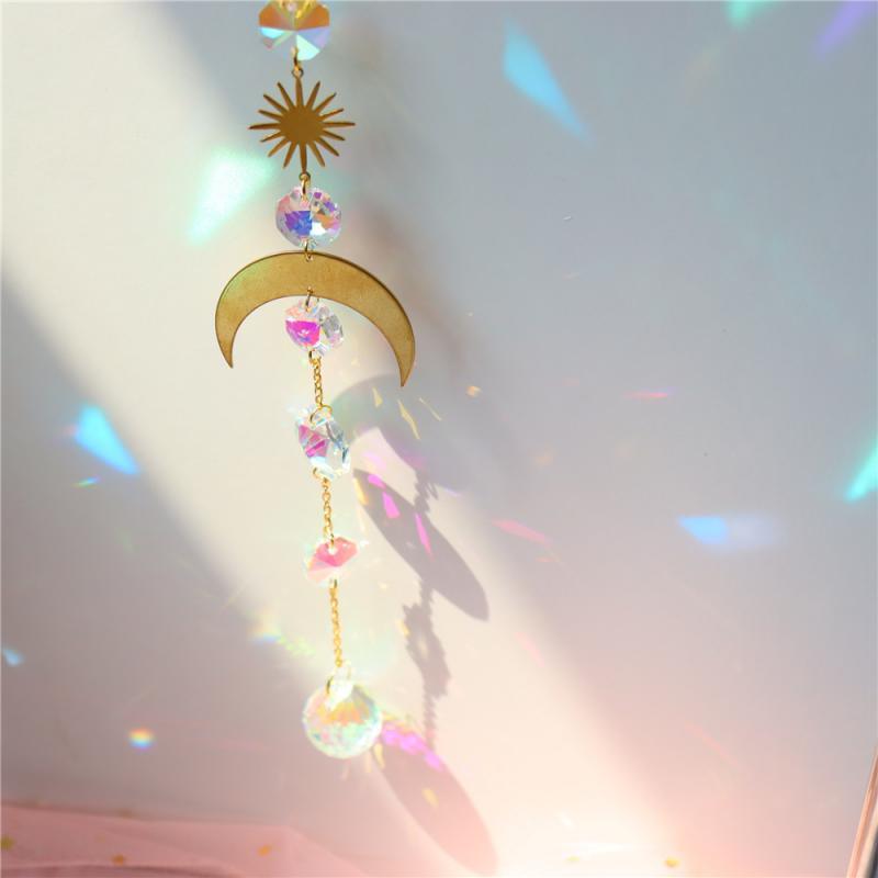 Carillon éolien Crystal Dream Attrape-rêves Cadeaux Décoration murale Décoration de la maison Ornement de fenêtre Carillon éolien rotatif Pour la décoration de chambre à coucher et de salon Cadeaux créatifs pour filles Photographie