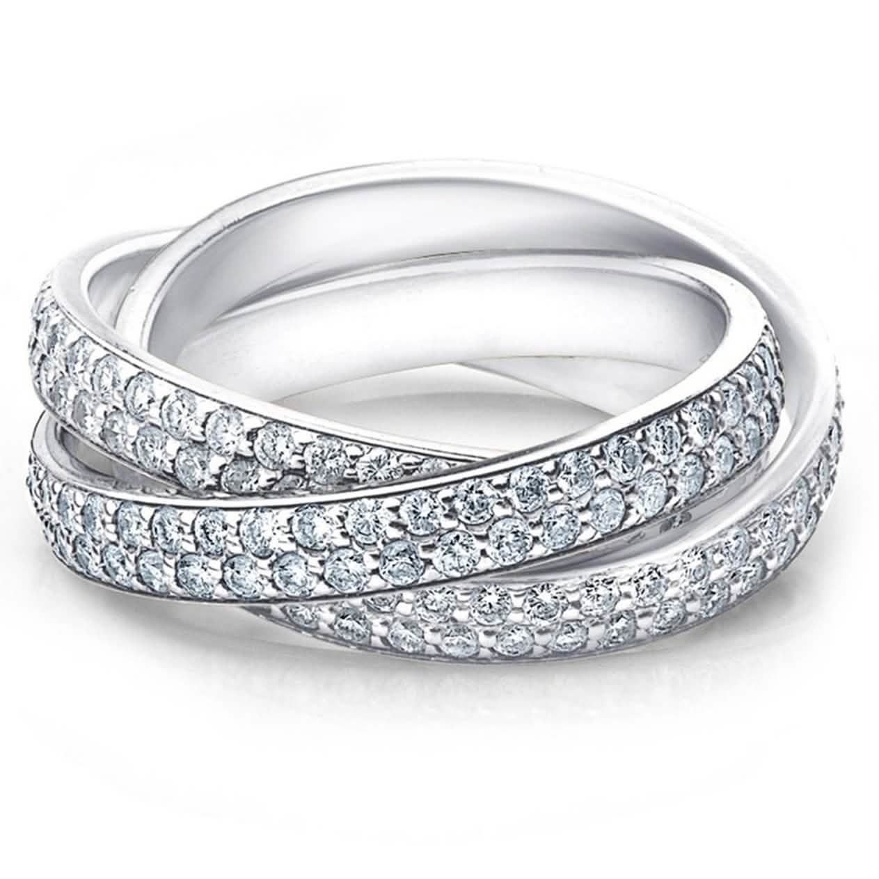 Bague Éternité Cristaux Roulants