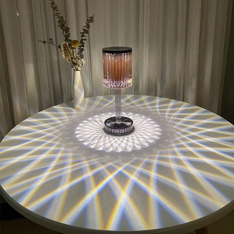 Lampe de Table en Cristal LED Tactile Diamant Lumière d'Ambiance de Chevet RVB Télécommande Veilleuse Romantique Lampe de Table Décorative Lampes de Bureau Mignonnes pour la Décoration de Chambre