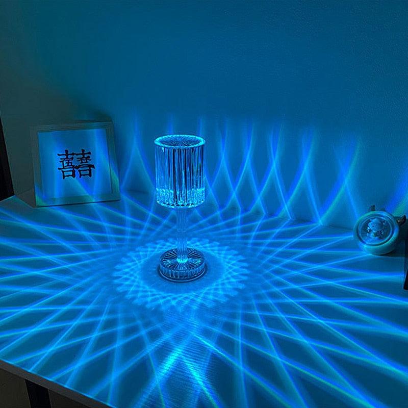 Lampe de Table en Cristal LED Tactile Diamant Lumière d'Ambiance de Chevet RVB Télécommande Veilleuse Romantique Lampe de Table Décorative Lampes de Bureau Mignonnes pour la Décoration de Chambre