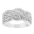 Bague tressée Crystal Twist