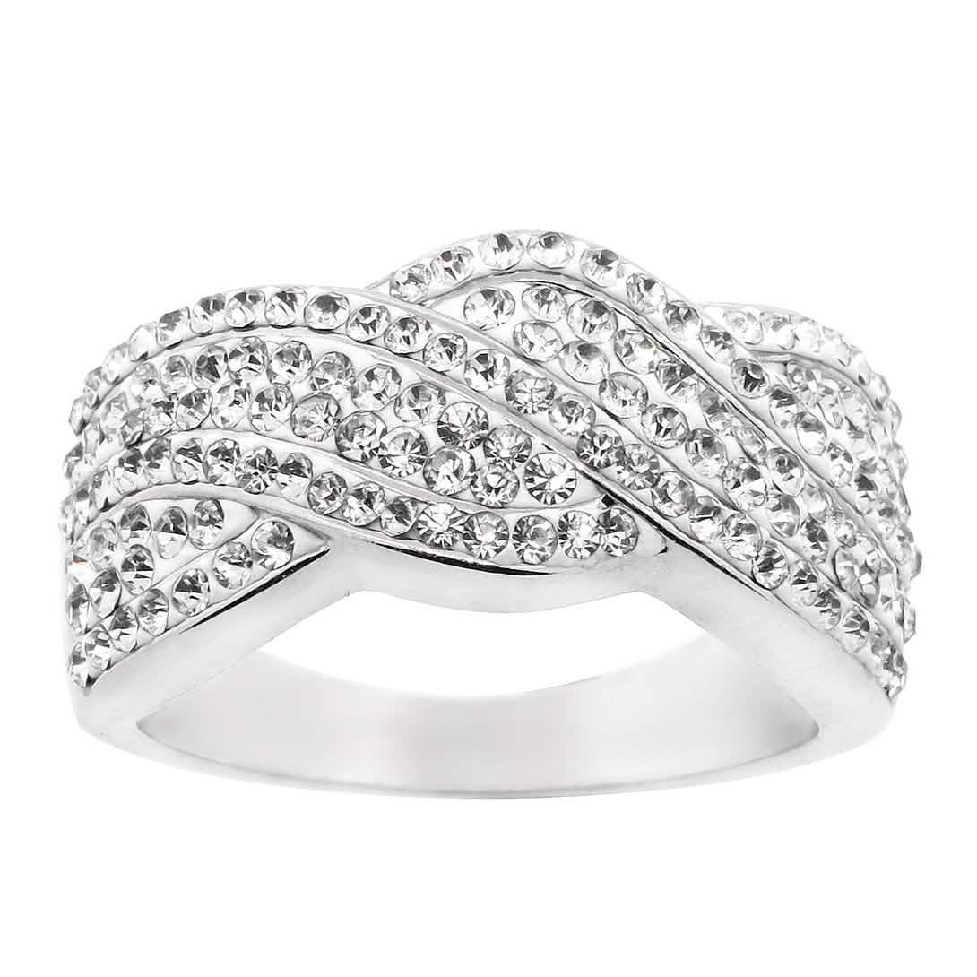 Bague tressée Crystal Twist