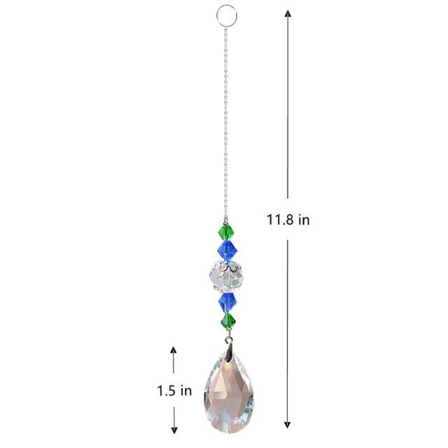Pendentif Cristal Vent Étoile Lune Attrape-soleil Fait Main Attrape-lumière Prisme en Cristal Nouveauté Prisme Lumineux Coloré Lustre en Cristal Pendentif en Verre Perle Fil Cadeau Jardin Fait Main Fenêtre Mariage Rideau Lustre