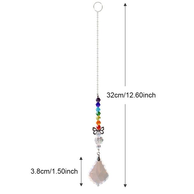 Pendentif Cristal Vent Étoile Lune Attrape-soleil Fait Main Attrape-lumière Prisme en Cristal Nouveauté Prisme Lumineux Coloré Lustre en Cristal Pendentif en Verre Perle Fil Cadeau Jardin Fait Main Fenêtre Mariage Rideau Lustre