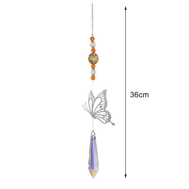Pendentif Cristal Vent Étoile Lune Attrape-soleil Fait Main Attrape-lumière Prisme en Cristal Nouveauté Prisme Lumineux Coloré Lustre en Cristal Pendentif en Verre Perle Fil Cadeau Jardin Fait Main Fenêtre Mariage Rideau Lustre