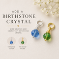 Ajouter un cristal de pierre de naissance Swarovski® – Plaqué or ou argent sterling