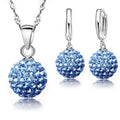 Ensemble Disco Ball de Bijoux Femme en Argent Massif Cristallin