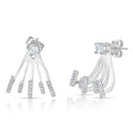 Boucles d'oreilles en oxyde de zirconium serties de griffes