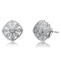 Clous d'oreilles en filigrane d'oxyde de zirconium