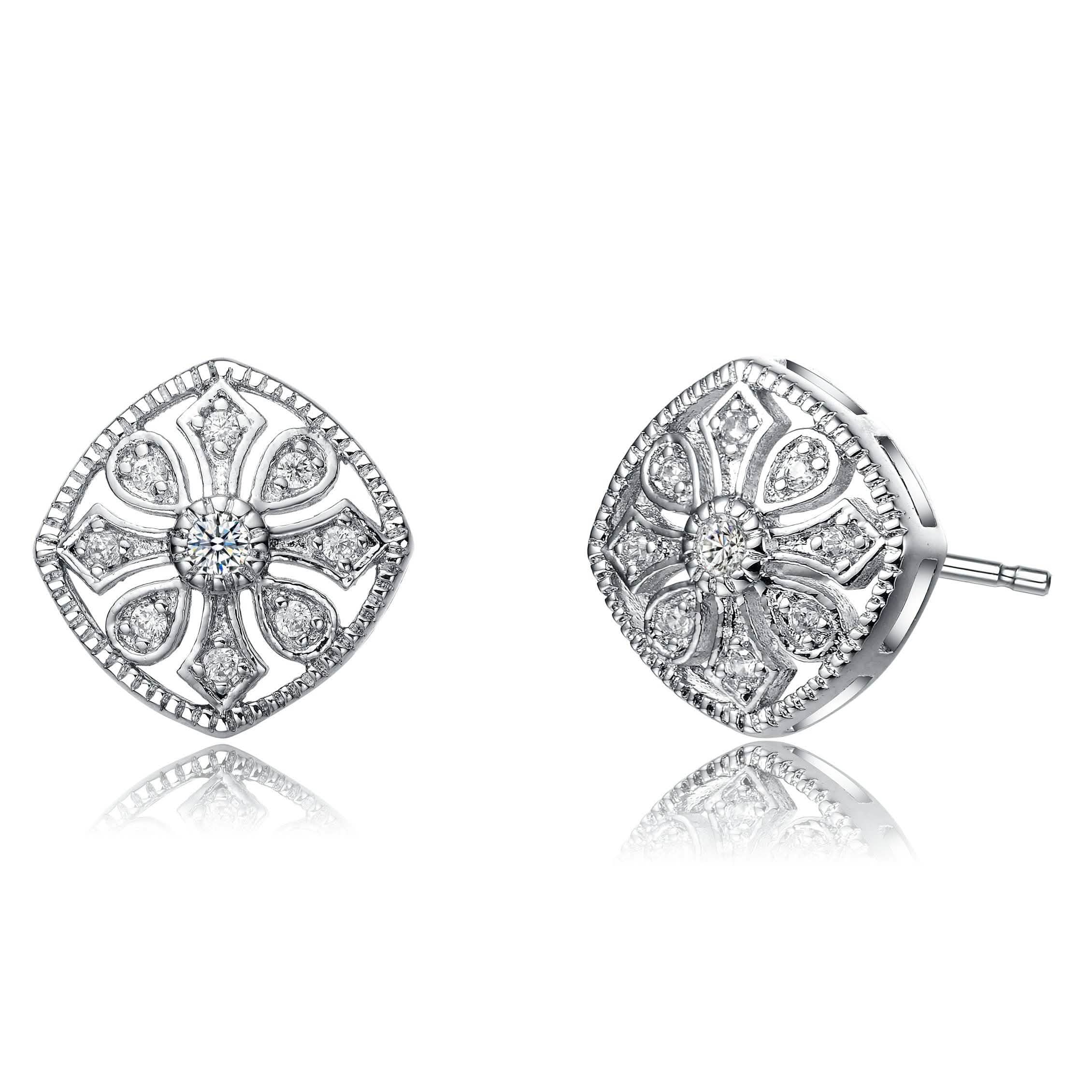 Clous d'oreilles en filigrane d'oxyde de zirconium