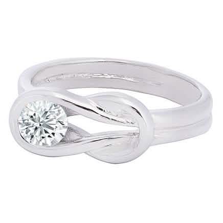 Bague Nœud d'Amour en Oxyde de Zirconium