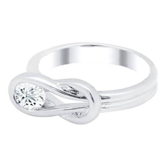 Bague Nœud d'Amour en Oxyde de Zirconium