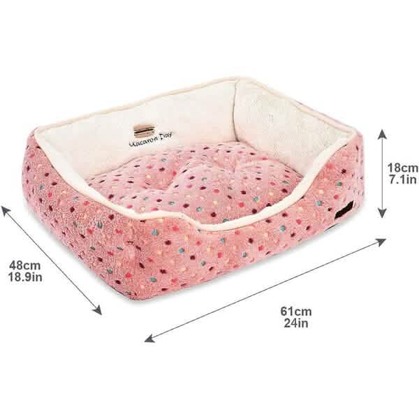 Lit douillet pour animaux de compagnie (chats ou chiens), doux et confortable
