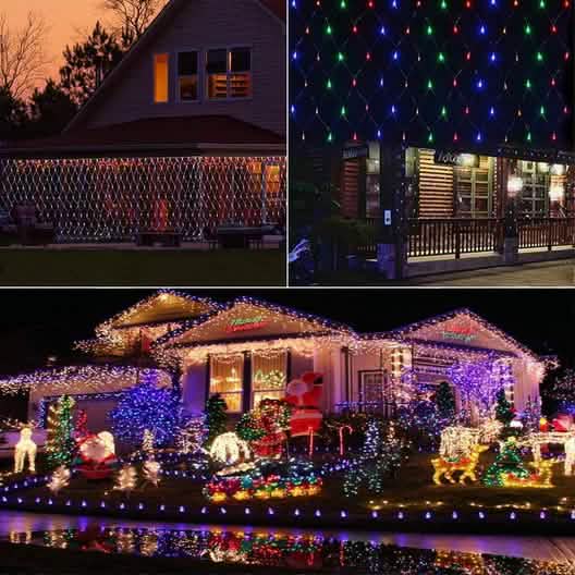 Rideau de lumières LED maillées RGB