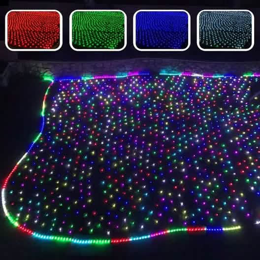 Rideau de lumières LED maillées RGB
