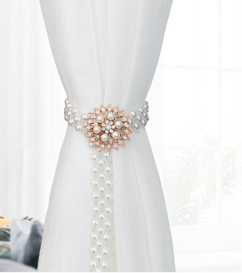 Embrasses Rideaux Élastiques Support Crochets Boucles Clips Jolis et Tendance Polyester Accessoires Décoratifs Maison Style Moderne Simple Embrasses de Rideaux