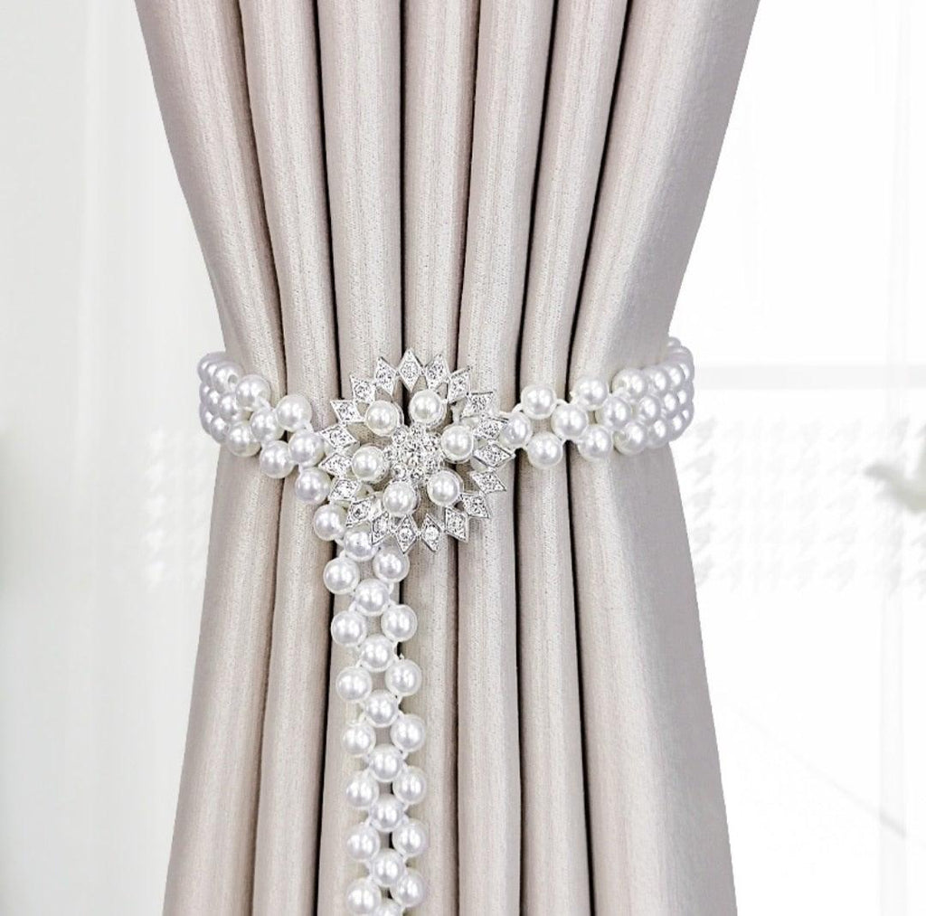 Embrasses Rideaux Élastiques Support Crochets Boucles Clips Jolis et Tendance Polyester Accessoires Décoratifs Maison Style Moderne Simple Embrasses de Rideaux