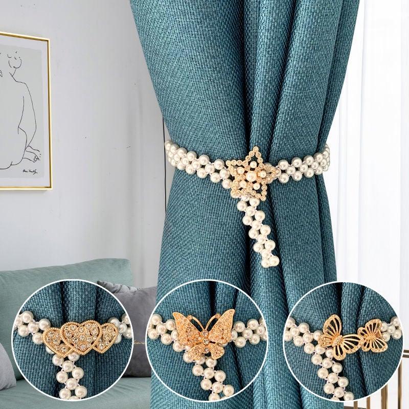 Embrasses Rideaux Élastiques Support Crochets Boucles Clips Jolis et Tendance Polyester Accessoires Décoratifs Maison Style Moderne Simple Embrasses de Rideaux