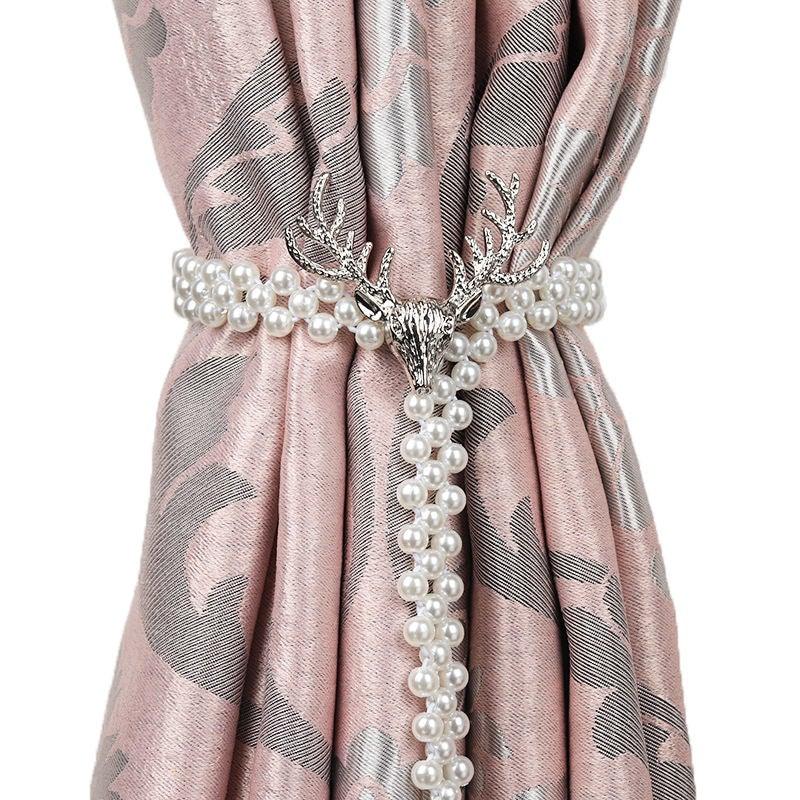 Embrasses Rideaux Élastiques Support Crochets Boucles Clips Jolis et Tendance Polyester Accessoires Décoratifs Maison Style Moderne Simple Embrasses de Rideaux
