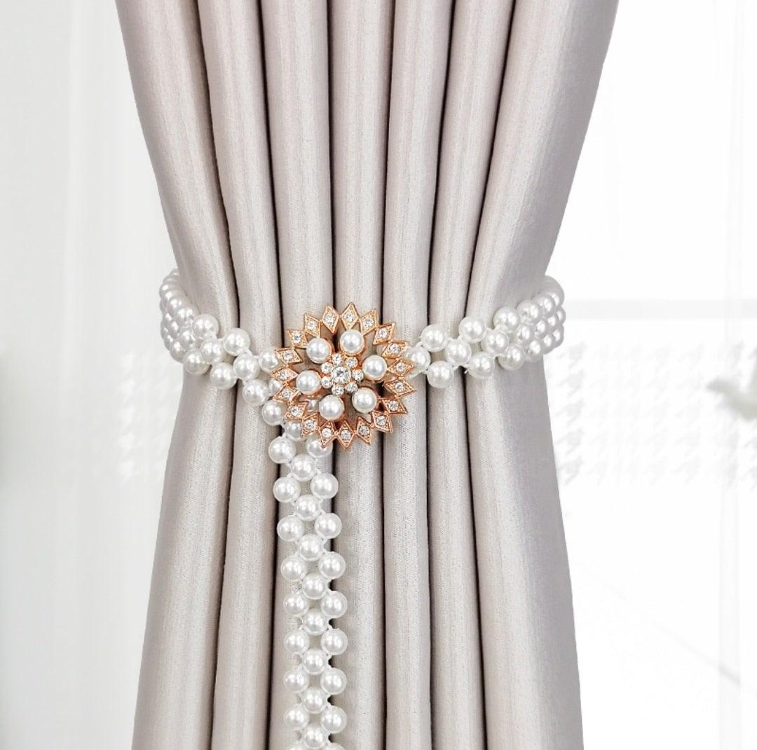 Embrasses Rideaux Élastiques Support Crochets Boucles Clips Jolis et Tendance Polyester Accessoires Décoratifs Maison Style Moderne Simple Embrasses de Rideaux