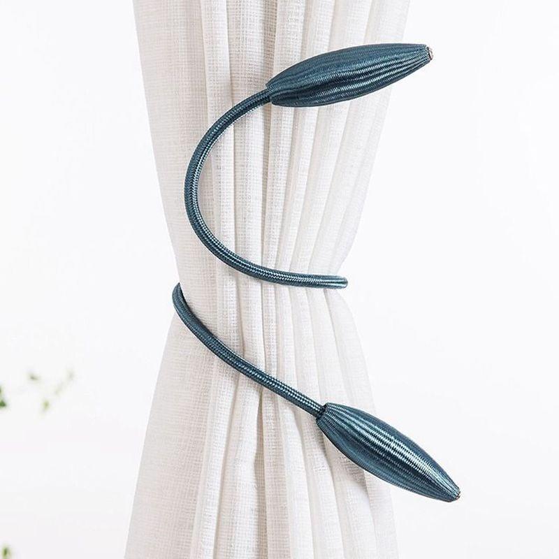 Embrasses de Rideaux Crochets de Maintien Clips Boucle en Polyester Jolis et Tendance Accessoires Décoratifs Maison Embrasses Créatives pour Fenêtres Attaches en Torsion Style Européen Supports de Rideaux Sur Mesure Décoratifs 57cm