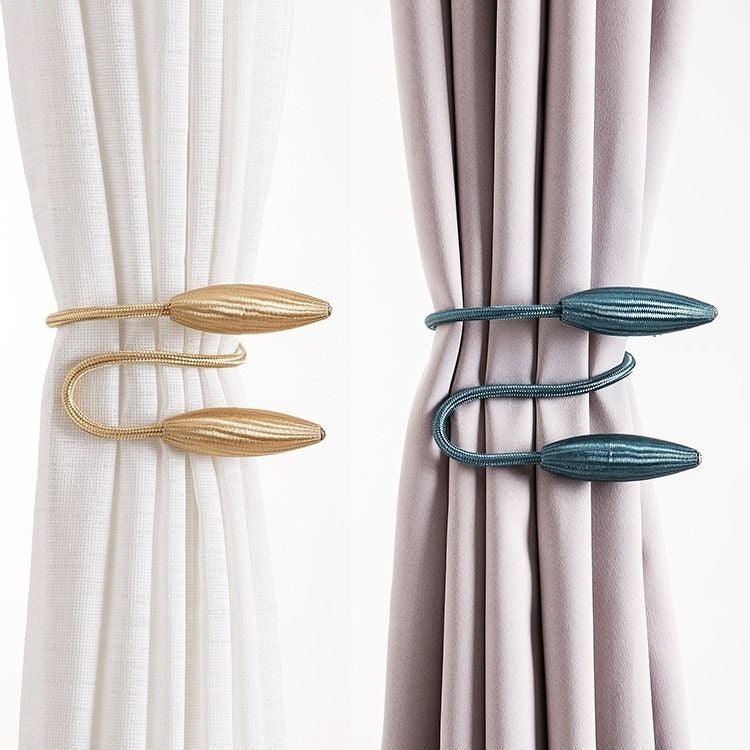 Embrasses de Rideaux Crochets de Maintien Clips Boucle en Polyester Jolis et Tendance Accessoires Décoratifs Maison Embrasses Créatives pour Fenêtres Attaches en Torsion Style Européen Supports de Rideaux Sur Mesure Décoratifs 57cm