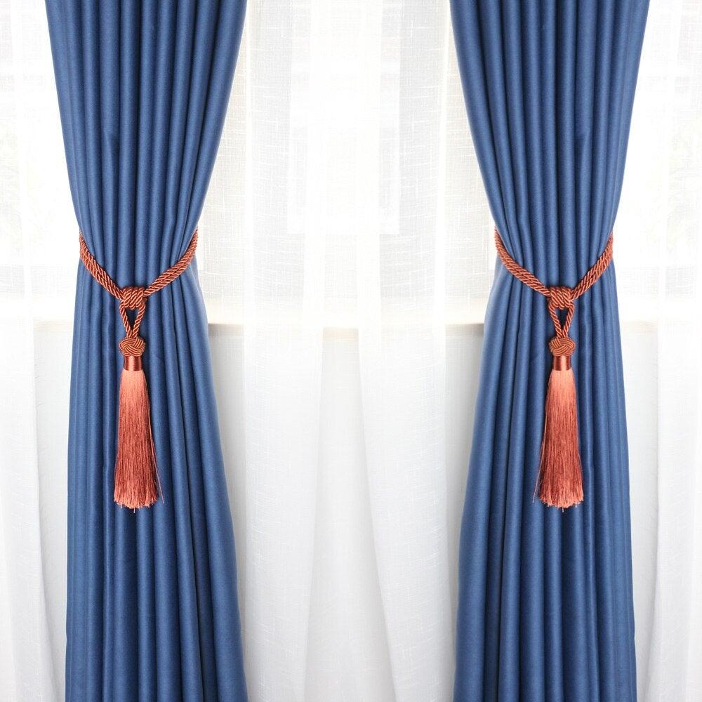 Embrasses à rideaux Embrasses avec pompons Embrasses décoratives Pinces à rideaux Retenues Accessoires pour rideaux Pompons pour rideaux Embrasses à pompons Embrasses à boules suspendues Retenues décoratives pour rideaux