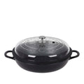 Poêle en fonte d'aluminium Curtis Stone de 3,8 litres avec couvercle en verre (remis à neuf)