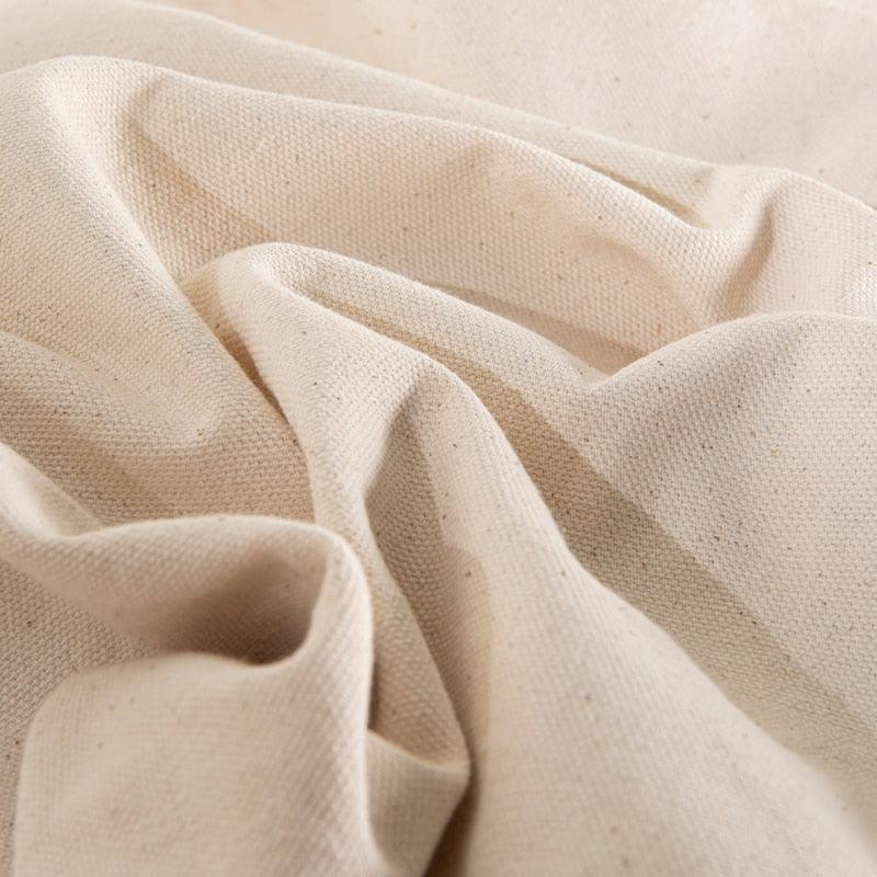 Housse de coussin en coton et lin, taie d'oreiller touffetée beige, housses de coussin décoratives tendance en coton tissé à la main, housses de coussin touffetées pour chambre à coucher et maison