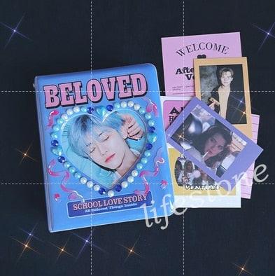 Mini album photo personnalisé de 64 cartes, 7,6 cm, pour photos Polaroid, carte photo, classeur à anneaux, couverture rechargeable, album photo carnet
