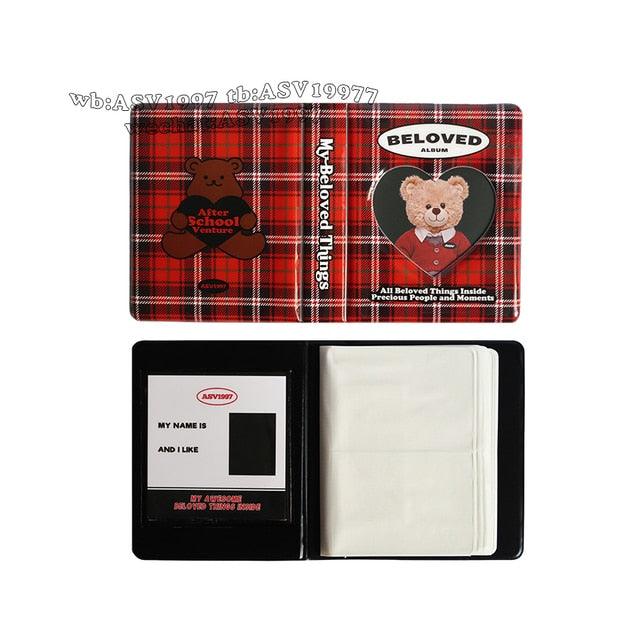 Mini album photo personnalisé de 64 cartes, 7,6 cm, pour photos Polaroid, carte photo, classeur à anneaux, couverture rechargeable, album photo carnet