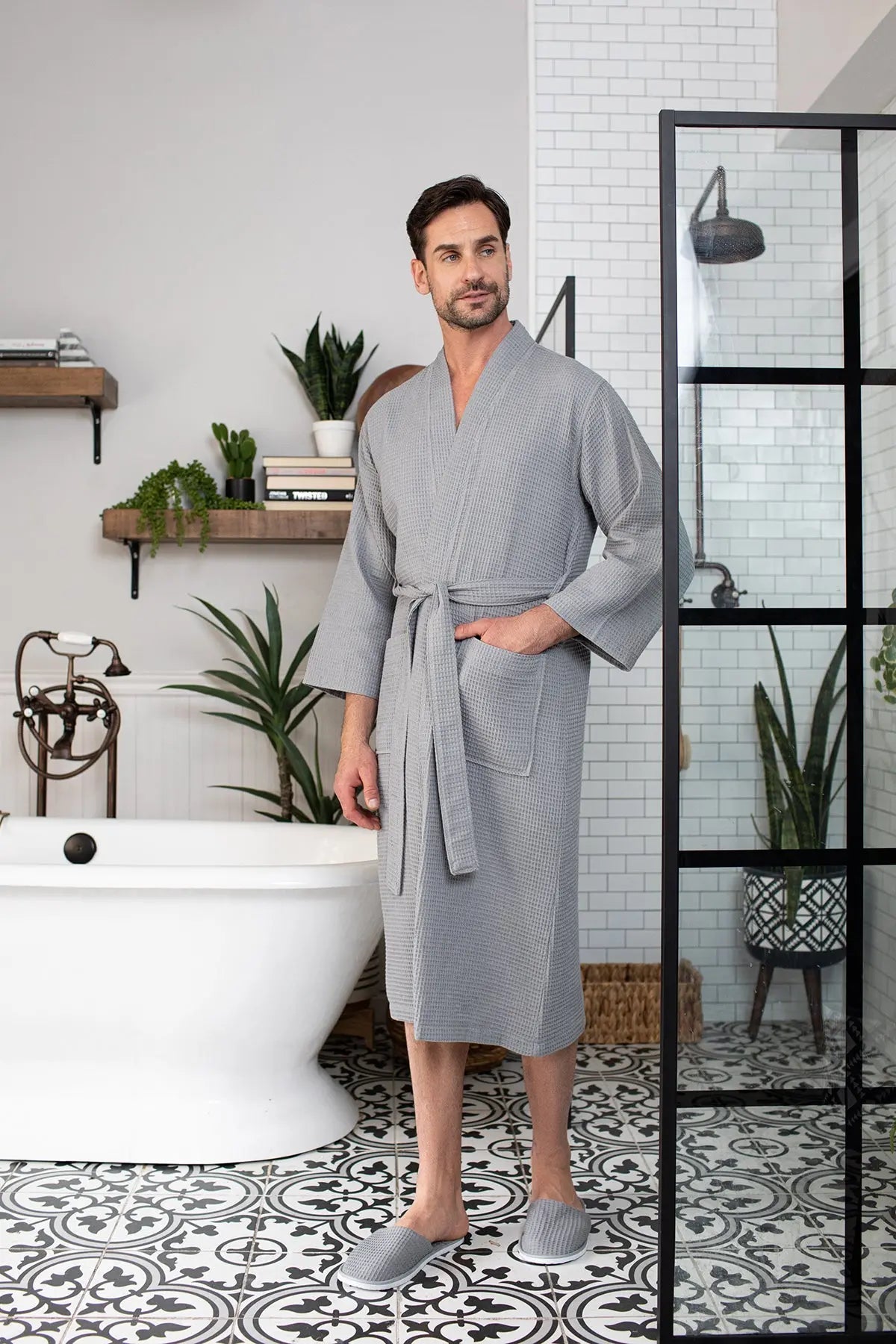 Peignoir gaufré pour homme - Absorbant, Léger