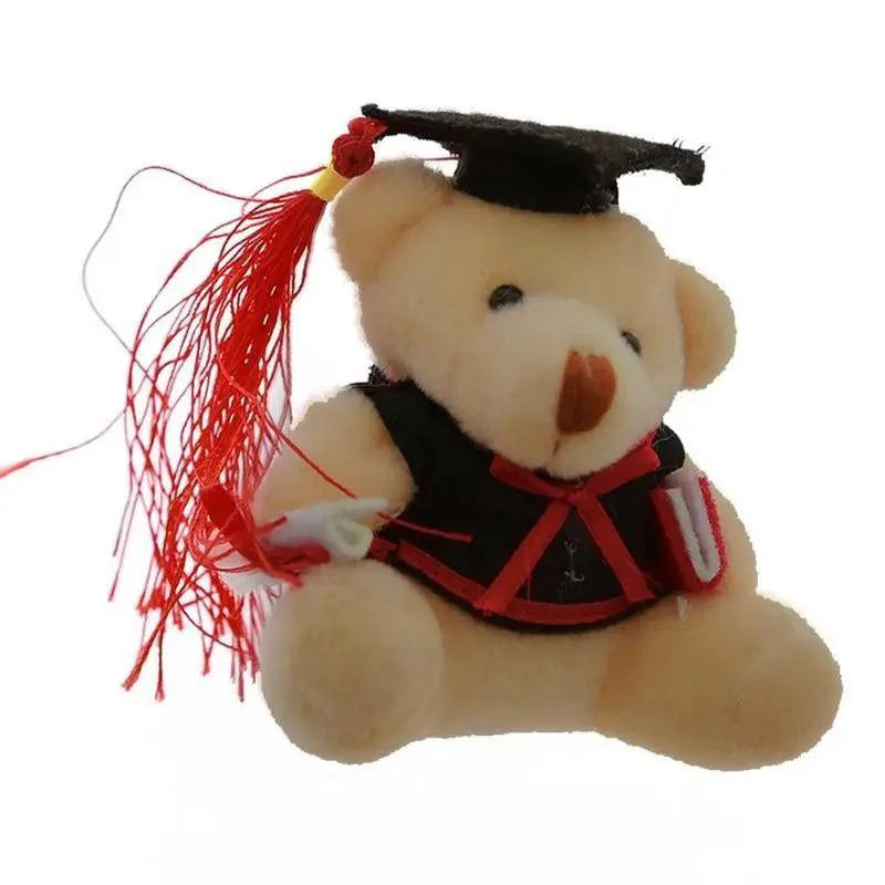 Jolie poupée en peluche ours de 9 cm avec tenue de diplômé, jouet en peluche ours en peluche réaliste pour cadeau d'enfant et d'adulte