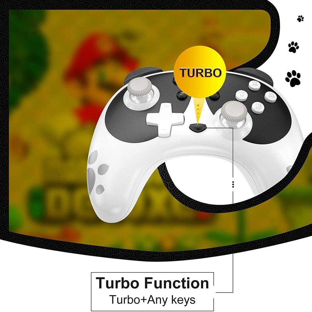 Manette de jeu sans fil Bluetooth Panda noir et blanc mignonne Compatible avec PC portable