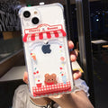 Étui de téléphone mignon dessin animé avec porte-cartes pour iPhone 14 Pro Max 13 12 11 X XR XS 7 8 Plus Coque de téléphone transparente antichoc au design unique et amusant