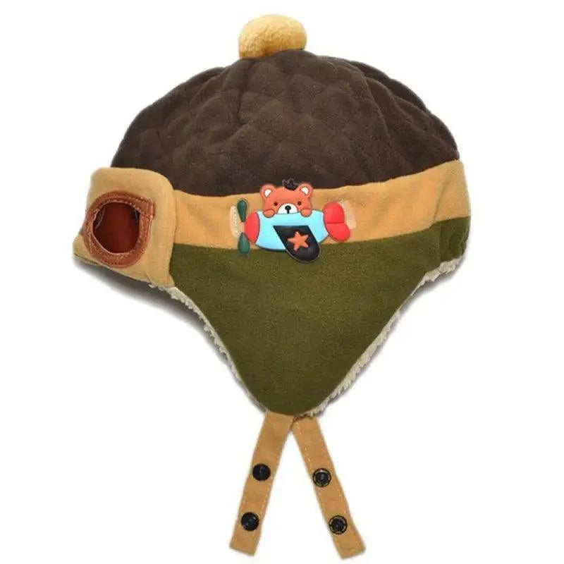 Mignons Bonnets d'hiver en dessin animé pour bébé, chauds, à rabat, couvrants, classiques, en fausse fourrure, doux, pour filles et garçons, bonnets d'hiver.