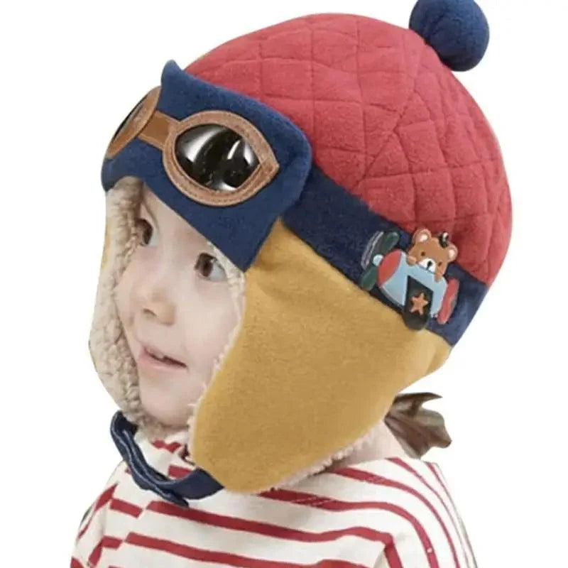 Mignons Bonnets d'hiver en dessin animé pour bébé, chauds, à rabat, couvrants, classiques, en fausse fourrure, doux, pour filles et garçons, bonnets d'hiver.