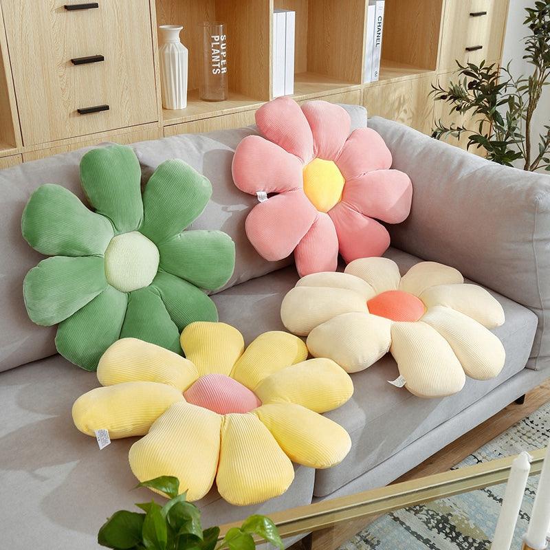 Cute Daisy Pillow Stuffed Flower Toy Doll Flower Floor Super Soft Seat Cushion on The Sofa Flower Floor Pillow Seating Cushion Floor Pillows Kids Girls Gifts Home Decor Flower Floor Pillow Seating Cushion Cute Room Decor for Girls Teens Tweens Toddlers