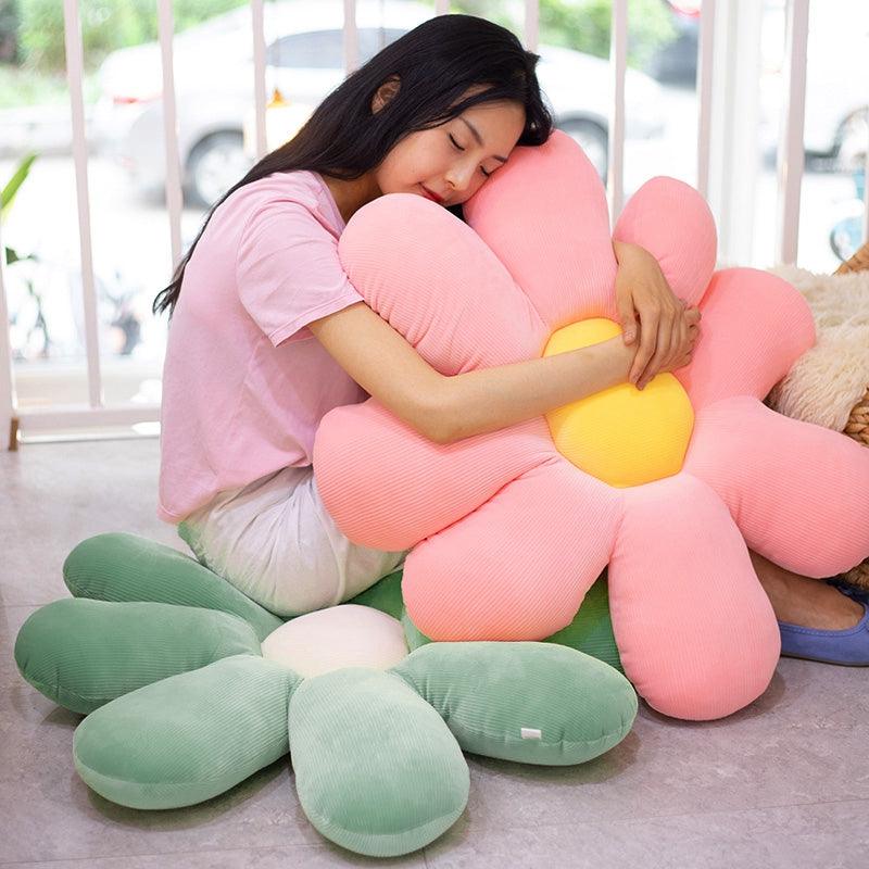 Cute Daisy Pillow Stuffed Flower Toy Doll Flower Floor Super Soft Seat Cushion on The Sofa Flower Floor Pillow Seating Cushion Floor Pillows Kids Girls Gifts Home Decor Flower Floor Pillow Seating Cushion Cute Room Decor for Girls Teens Tweens Toddlers