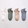 Chaussettes Femme Cœur Mignon Lot de 4 Paires Chaussettes Femme Coton Printemps Mode Filles Décontracté Extérieur