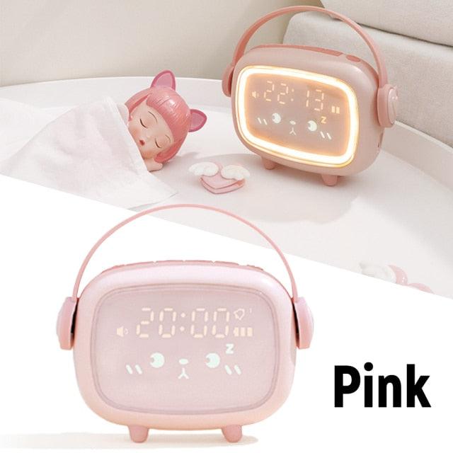 Mignonne Veilleuse Réveil Minuterie Compte à rebours Réveil Enfants Rose pour Chambre Fille Ok to Wake Entraîneur de Sommeil Enfant Lumière de Réveil et Veilleuse LED Intelligent Réveil Enfant Veilleuse pour Décoration Intérieure