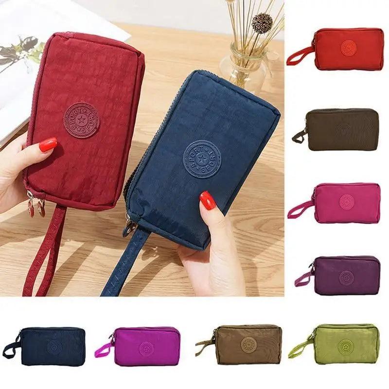 Portefeuille femme en cuir rose mignon, mini-sac à glissière tendance et élégant pour femmes, portefeuilles courts et simples