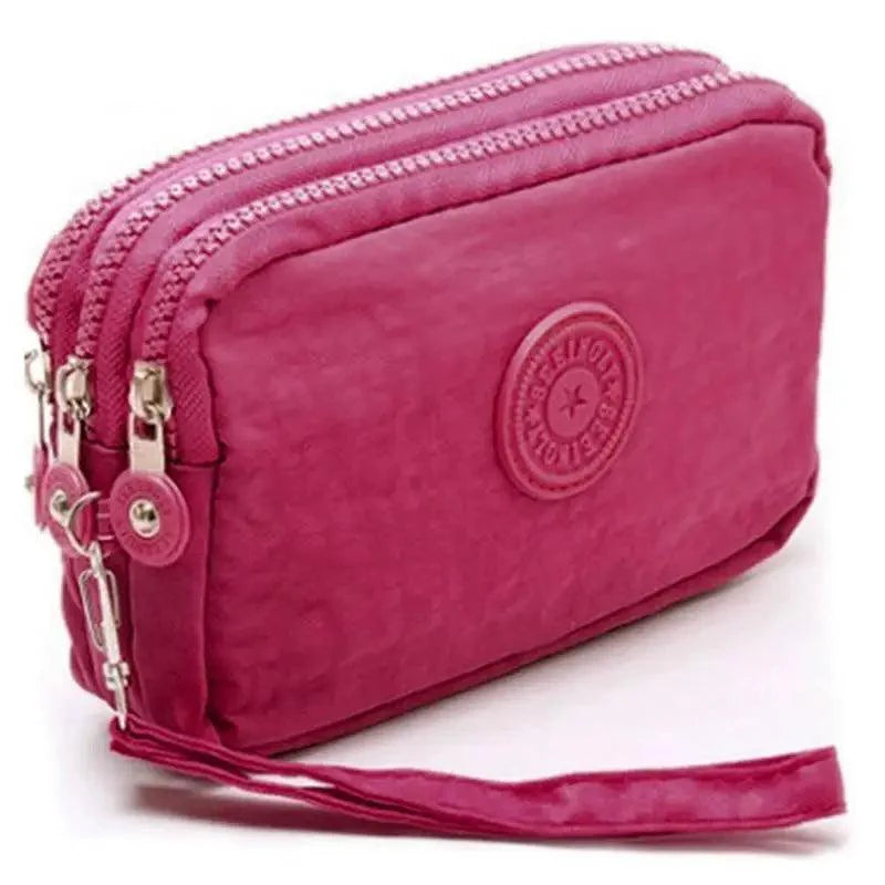 Portefeuille femme en cuir rose mignon, mini-sac à glissière tendance et élégant pour femmes, portefeuilles courts et simples